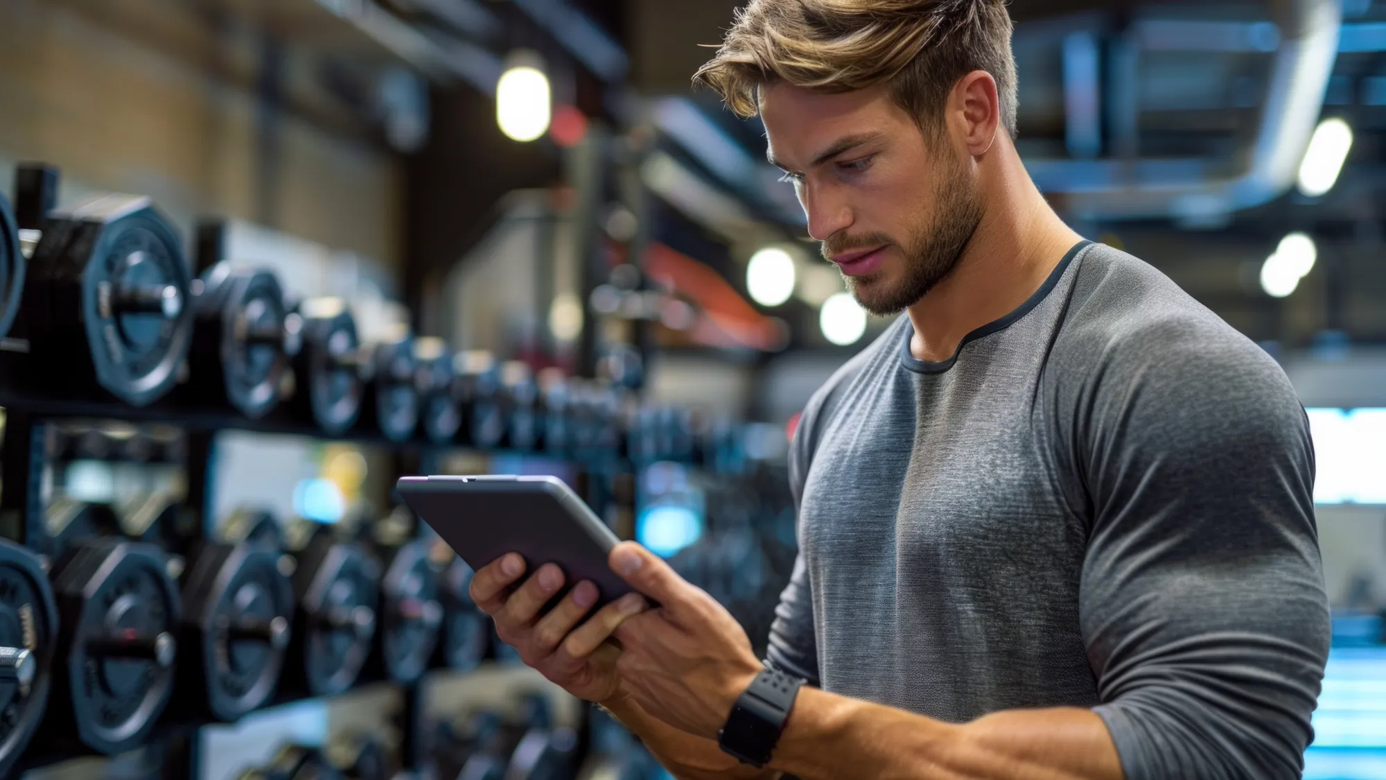 Trainer bespricht den Trainingsplan im FIT-UP Sportcenter